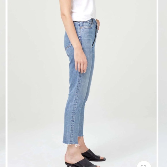 Agolde Nico High Rise Slim Straight Jeans in Murmur - Picture 2 of 11